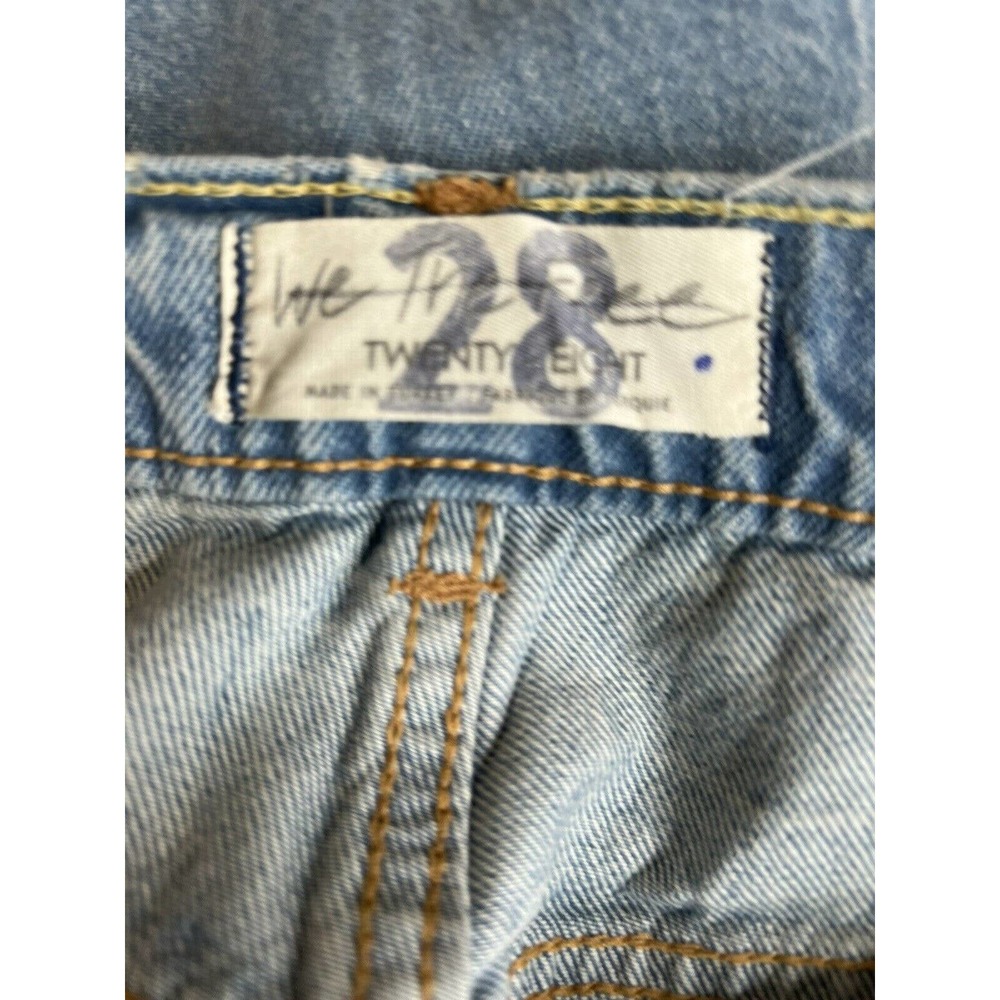 New Free People With The Band Relaxed Jeans LA Blue - Picture 11 of 12